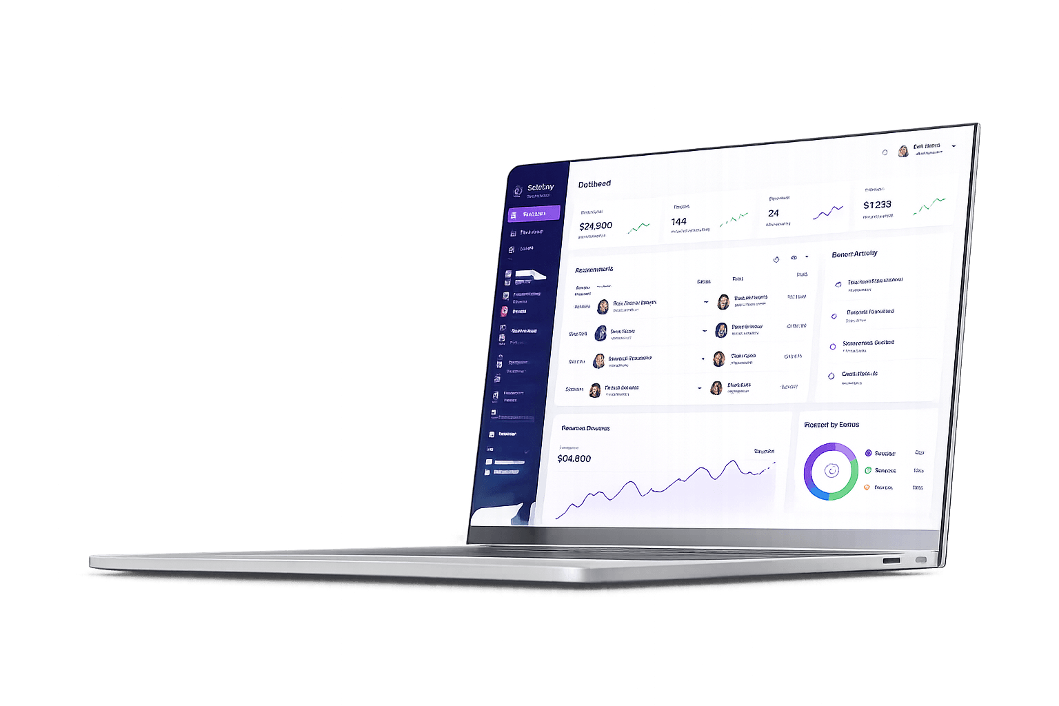 Serenity dashboard on a laptop